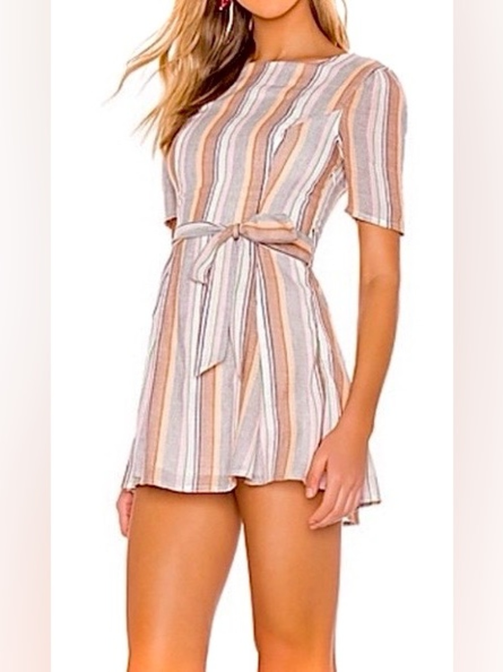 IRIS DRESS IN MULTI STRIPE